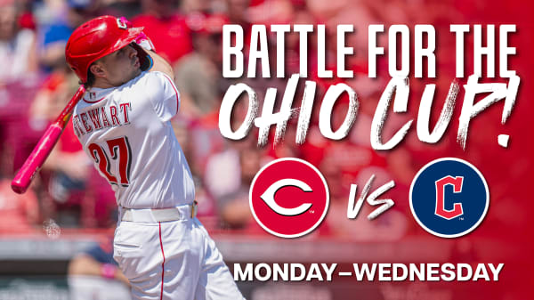  Get tickets to the Battle for the Ohio Cup and cheer on your Reds versus the Guardians, Monday through Wednesday. 