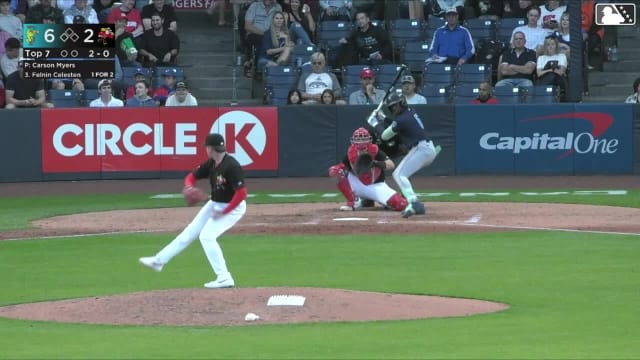 Felnin Celesten homers (13) on a fly ball to center field.