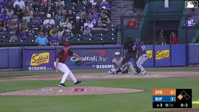 Nick Morabito singles on a ground ball to first baseman Ryan McCarty. Ji Hwan Bae scores.