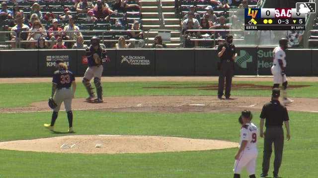 Joey Estes K's his fourth batter of the game