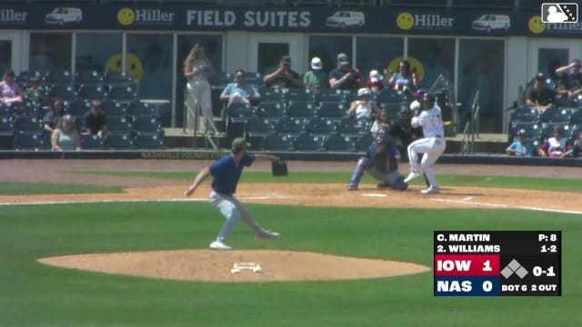 Jett Williams homers (5) on a fly ball to left field.
