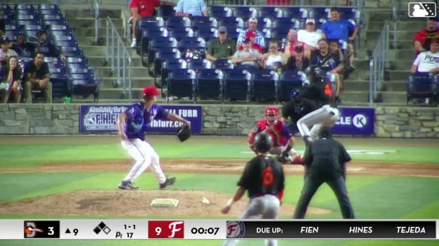 Stiven Martinez singles on a ground ball to right fielder Cristhian Vaquero. Joephillip Guzman scores. DJ Layton scores.