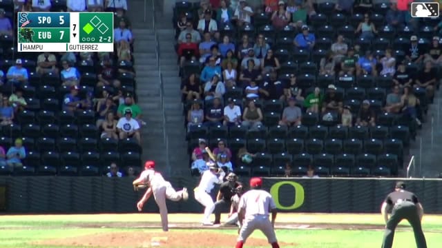 Carlos Gutierrez singles on a line drive to right fielder Tommy Hopfe. Jhonny Level scores.