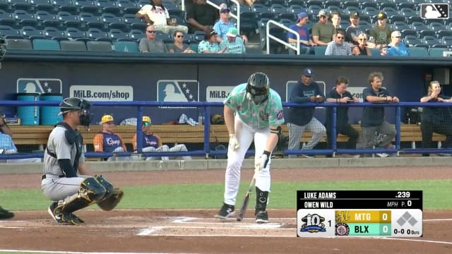 Luke Adams slugs a leadoff homer