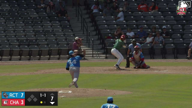 Carlos Sanchez homers (7) on a fly ball to right center field.