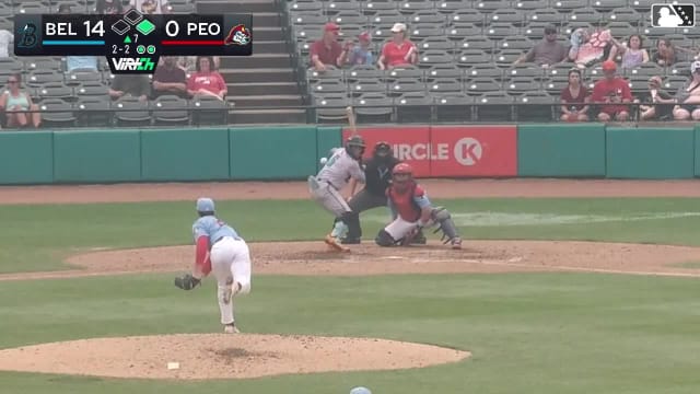 Starlyn Caba homers (7) on a fly ball to right field. Max Williams scores.