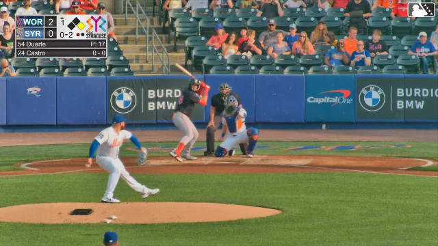 Allan Castro homers (7) on a fly ball to right field. Andrew Knizner scores.
