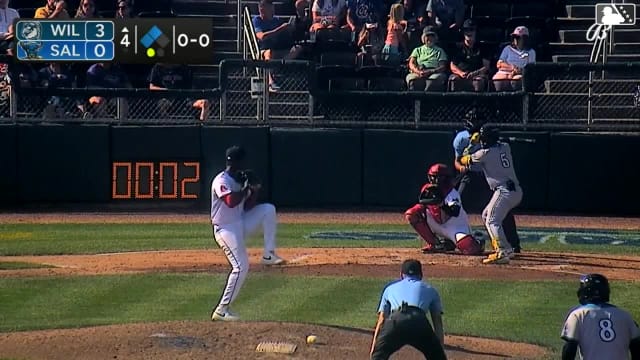 Brailyn Antunez singles on a fly ball to right fielder Josue Brito. Juan Ortuno scores. Trey Ebel scores.