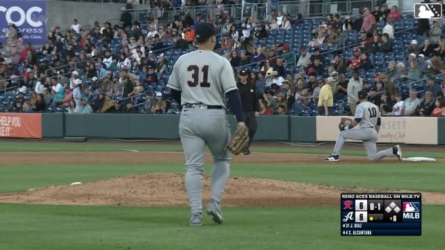 Jhonathan Diaz's right-handed throw