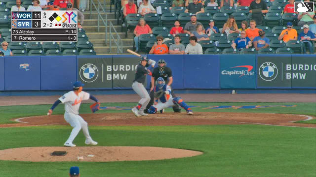 Mikey Romero homers (8) on a fly ball to right field. Braiden Ward scores.