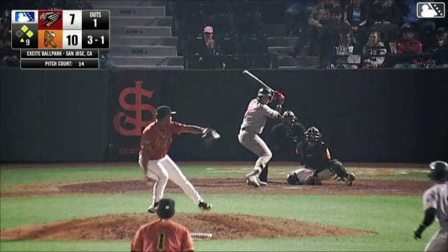 Ethan Holliday doubles (3) on a ground ball to right fielder Cam Maldonado. Cameron Nelson scores. Roldy Brito scores.