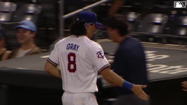 Tristan Gray's diving stop starts the double play