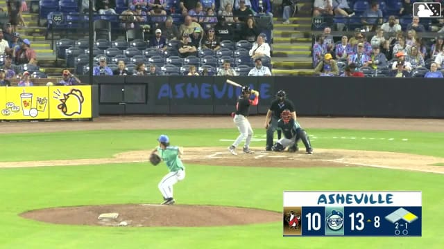 Isaiah Drake homers (6) on a fly ball to center field. Austin Machado scores.