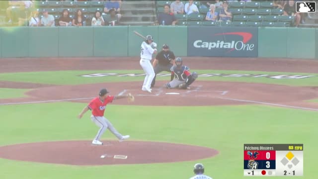 Braedon Karpathios homers (2) on a fly ball to center field. Romeo Sanabria scores.
