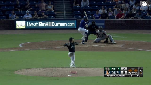 Tre' Morgan singles on a fly ball to center fielder Blaze Alexander. Oliver Dunn scores. Logan Davidson to 2nd.