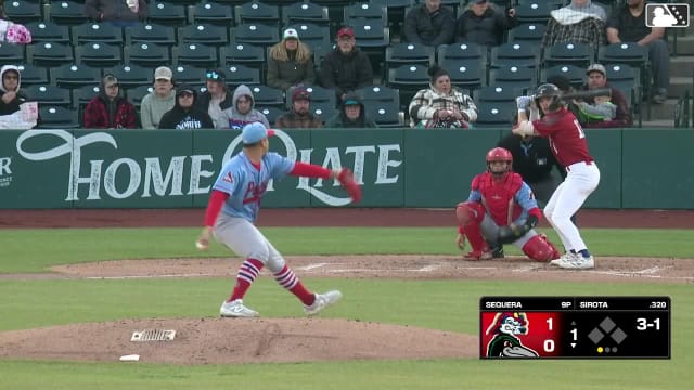 Mike Sirota homers (5) on a fly ball to right center field.