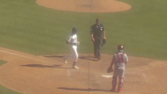 Wyatt Sanford belts first homer of the Fall League