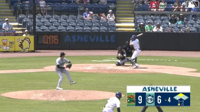 Caden Powell singles on a sharp fly ball to right fielder Brian Sanchez. Justin Thomas Jr. scores. Caden Powell out at 2nd on the throw, right fielder Brian Sanchez to shortstop Yordany De Los Santos.