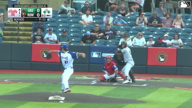 Easton Carmichael singles on a line drive to left fielder Isaiah Drake. Sammy Stafura scores. Jhonny Severino to 2nd.