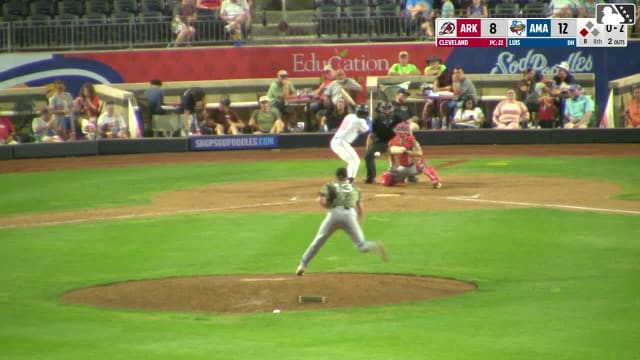 Jansel Luis triples (3) on a fly ball to left fielder Bill Knight. Jack Hurley scores.