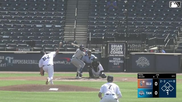 Mac Heuer's first career strikeout for Single-A Tampa