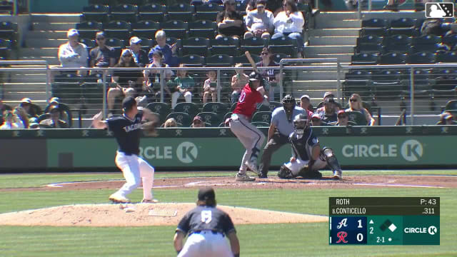 Gavin Conticello homers (5) on a line drive to right field. Pavin Smith scores.