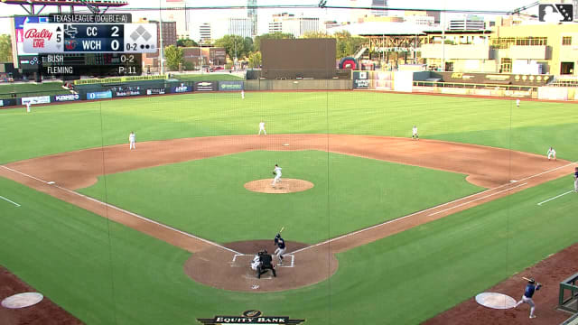 Will Bush homers (11) on a fly ball to left center field.