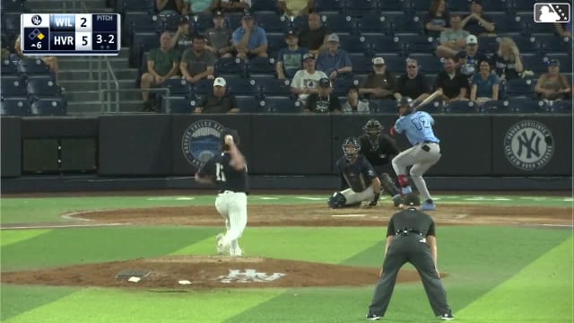 Ronny Cruz doubles (14) on a sharp line drive to center fielder Maika Niu. Eli Willits scores.