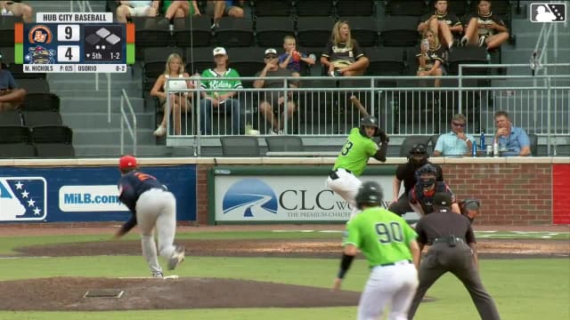 Hector Osorio homers (6) on a fly ball to center field. Cal Stark scores. Yeison Morrobel scores.