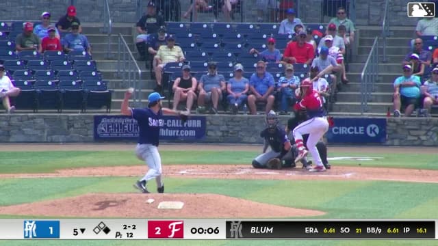 Coy James homers (5) on a fly ball to center field. Luke Dickerson scores.
