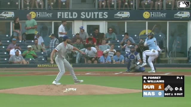 Jett Williams homers (6) on a fly ball to left center field.