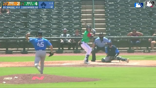 Carson Roccaforte homers (19) on a fly ball to right field.