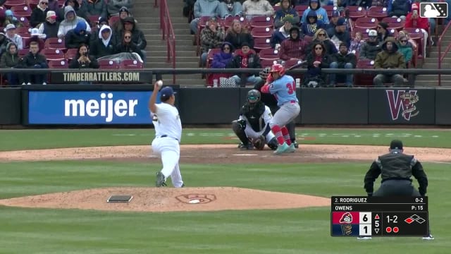Rainiel Rodriguez singles on a sharp ground ball to left fielder Josh Adamczewski. José Suárez scores.