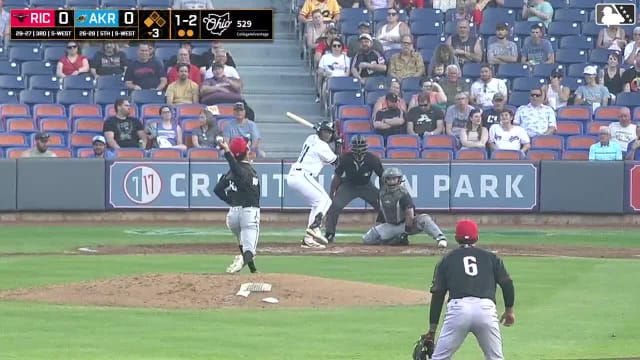 Jaison Chourio singles on a line drive to right fielder Dakota Jordan. Alex Mooney scores.