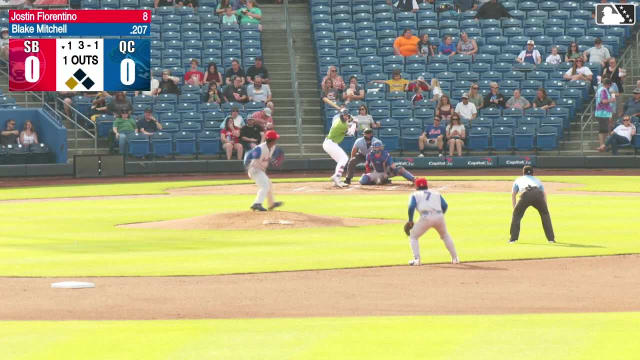 Blake Mitchell singles on a ground ball to right fielder Christian Olivo. Asbel Gonzalez scores.