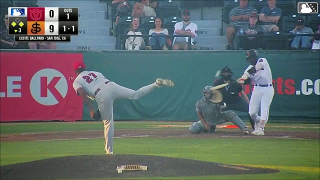 Dakota Jordan lofts his second home run of the game