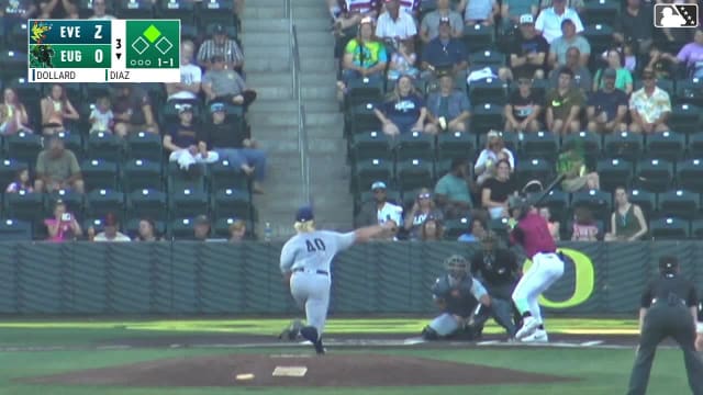 Lisbel Diaz singles on a line drive to center fielder Jonny Farmelo. Walker Martin scores.