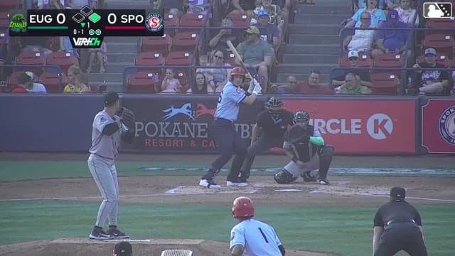 Tanner Thach singles on a line drive to center fielder Lisbel Diaz. Roldy Brito scores.