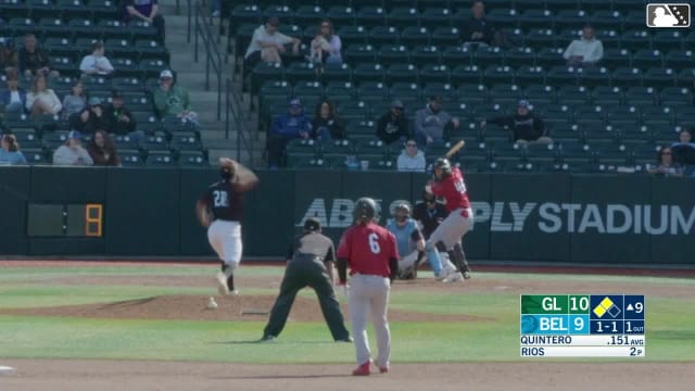 Eduardo Quintero homers (2) on a fly ball to left center field. Jose Izarra scores. Charles Davalan scores.