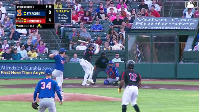 Abimelec Ortiz homers (18) on a line drive to right center field. Christian Franklin scores.