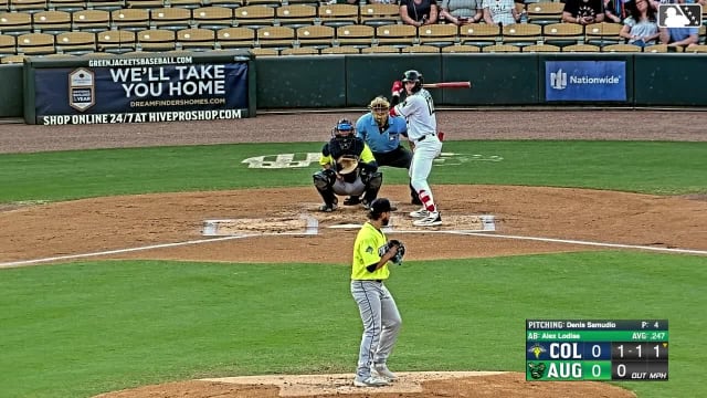 Alex Lodise homers (7) on a fly ball to left field. Tate Southisene scores.