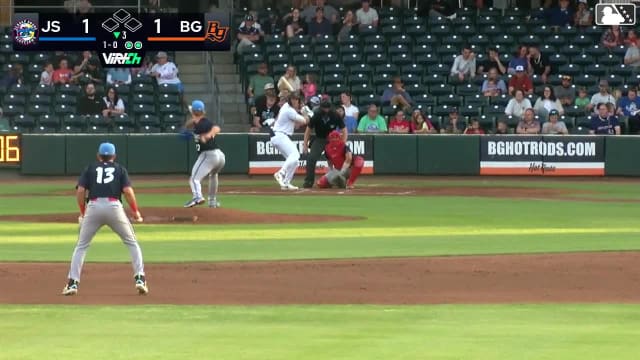 Mavis Graves In play, run(s) to Theo Gillen