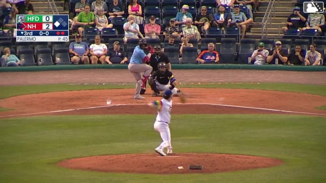 Victor Arias homers (4) on a fly ball to left center field. Jay Harry scores.