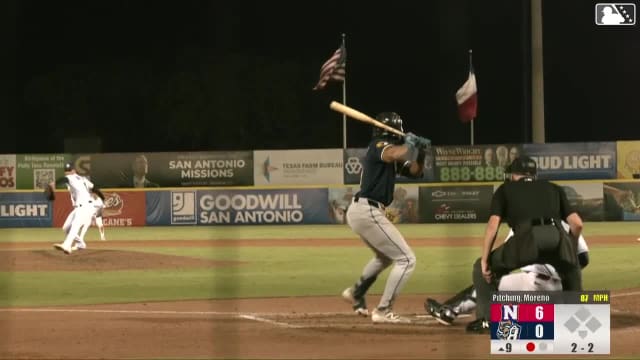 Daniel Vazquez singles on a line drive to center fielder Kai Roberts. Sam Kulasingam scores.