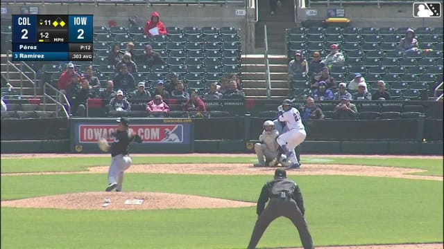 Pedro Ramírez singles on a ground ball to left fielder Dayan Frias. Owen Miller scores. BJ Murray to 2nd.