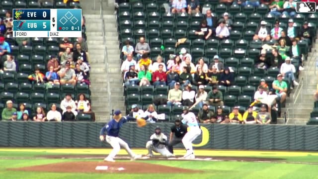 Lisbel Diaz homers (10) on a fly ball to left center field.