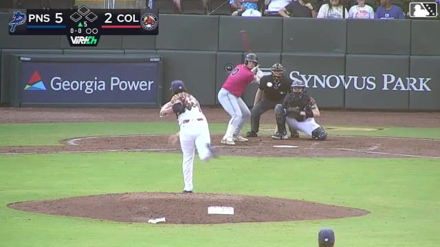 Max Williams homers (3) on a fly ball to left center field.