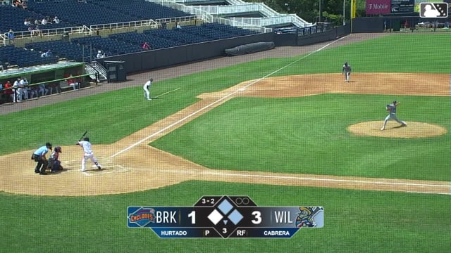 Yeremy Cabrera doubles (8) on a line drive to right fielder Trey Snyder. Chris Hacopian scores. Ronny Cruz to 3rd.