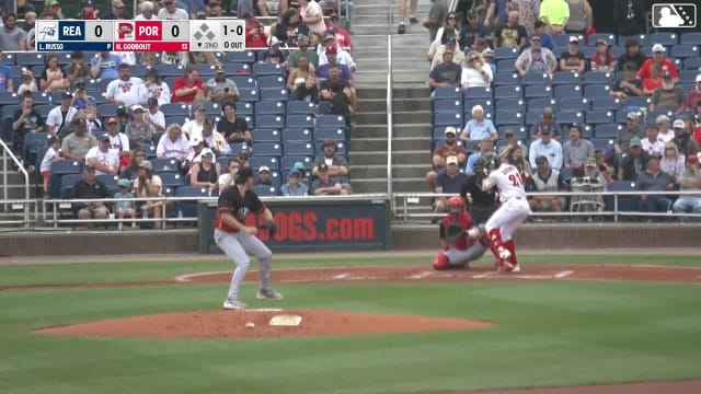 Henry Godbout homers (3) on a fly ball to left field.