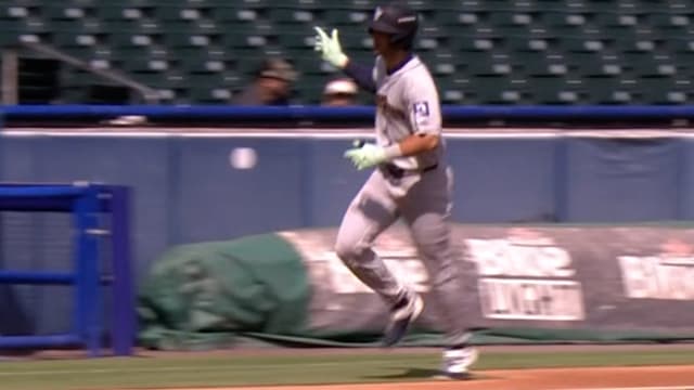 Spencer Jones slugs a solo home run